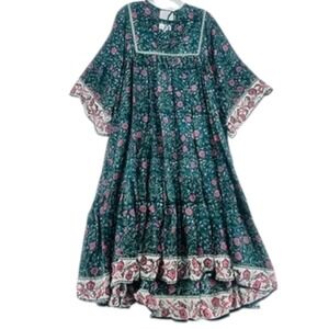 The Fox and the Mermaid Venice Floral Boho‎ Maxi Dress S
